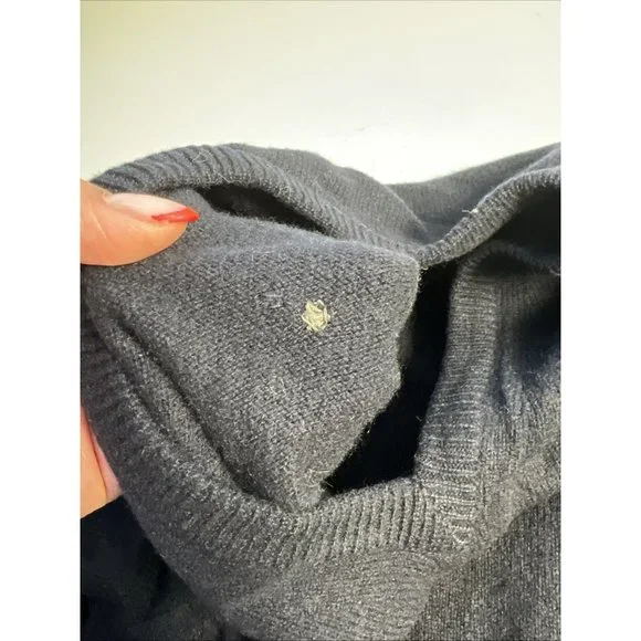 Rodes Alan Paine 60`S Mens M Luxury Navy 100% Pure‎ Cashmere V-Neck Sweater VTG